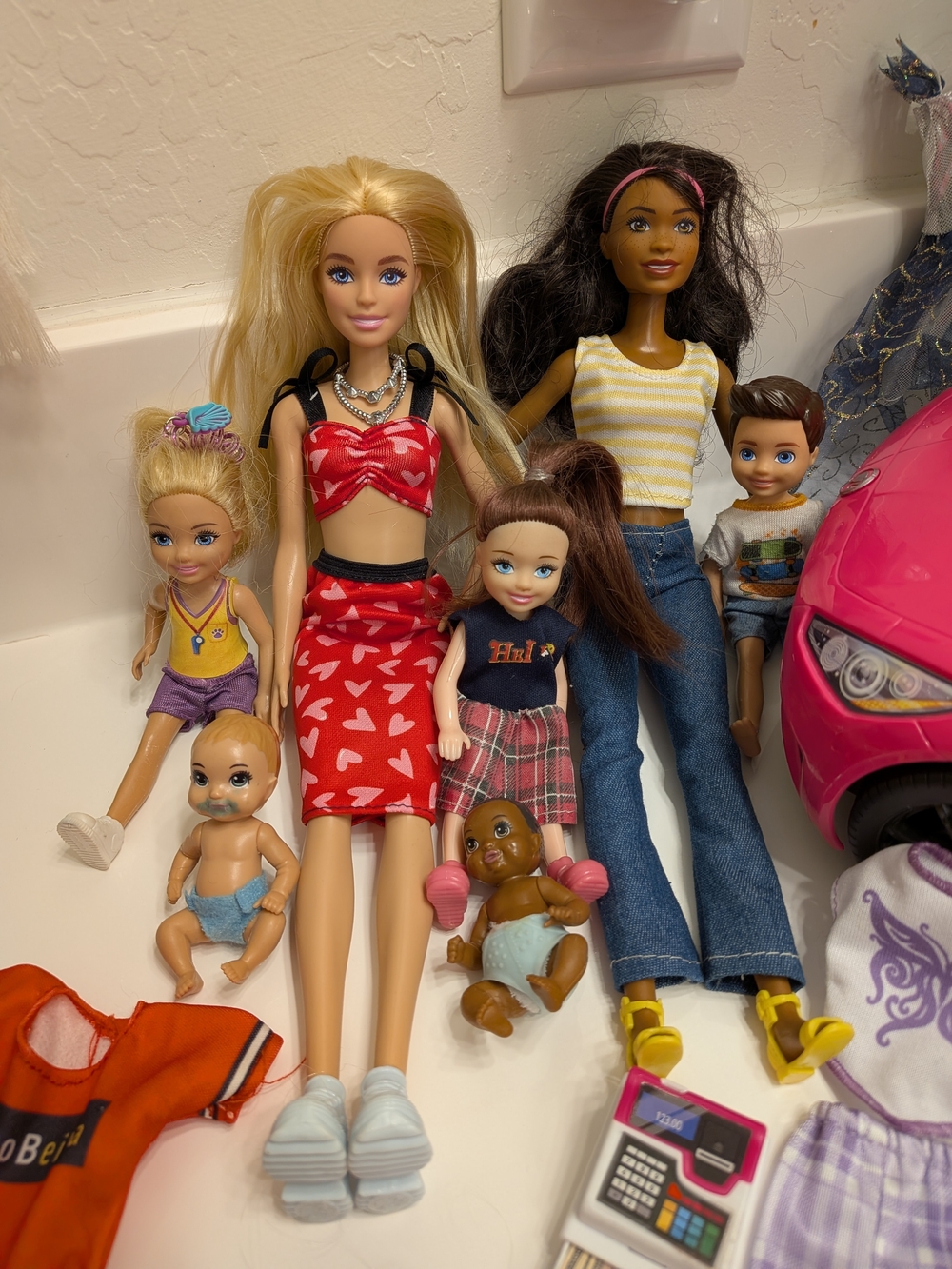Barbie Doll Fashion Playset with Red Heart Dress - Barbie Brand